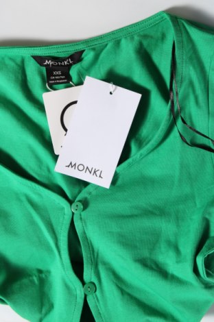 Γυναικεία μπλούζα Monki, Μέγεθος XXS, Χρώμα Πράσινο, Τιμή 10,82 €