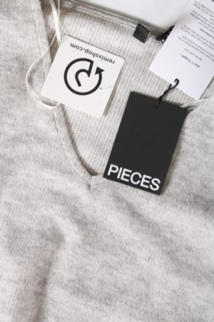 Γυναικεία μπλούζα Pieces, Μέγεθος M, Χρώμα Γκρί, Τιμή 3,92 €