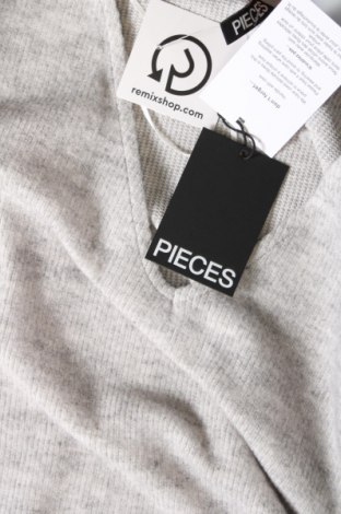 Γυναικεία μπλούζα Pieces, Μέγεθος L, Χρώμα Γκρί, Τιμή 4,12 €