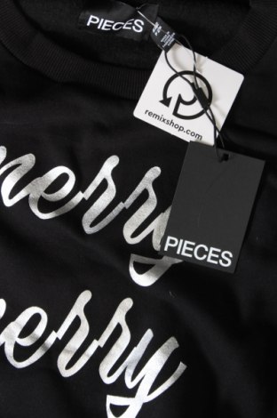 Γυναικεία μπλούζα Pieces, Μέγεθος XL, Χρώμα Μαύρο, Τιμή 4,12 €