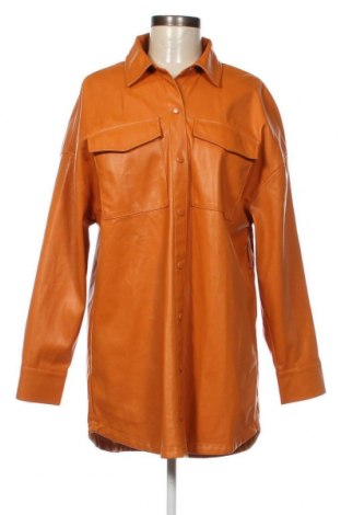 Damen Lederhemd Bershka, Größe M, Farbe Braun, Preis € 12,79