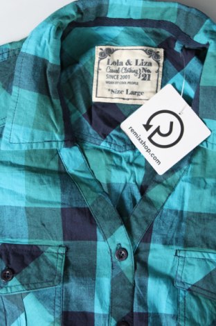 Γυναικείο πουκάμισο Lola Liza, Μέγεθος L, Χρώμα Μπλέ, Τιμή 3,86 €
