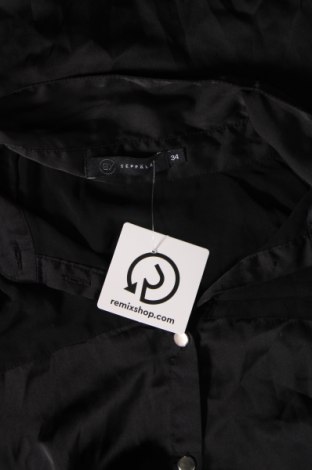 Γυναικείο πουκάμισο Seppala, Μέγεθος XS, Χρώμα Μαύρο, Τιμή 2,63 €