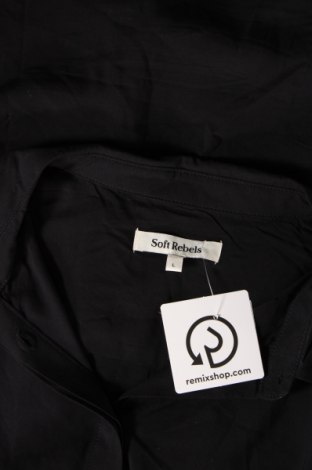 Γυναικείο πουκάμισο Soft Rebels, Μέγεθος L, Χρώμα Μαύρο, Τιμή 52,58 €