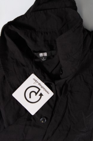 Γυναικείο πουκάμισο Uniqlo, Μέγεθος L, Χρώμα Μαύρο, Τιμή 14,85 €