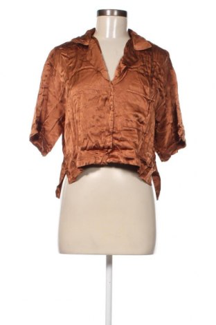Γυναικείο πουκάμισο Zara, Μέγεθος XS, Χρώμα Καφέ, Τιμή 3,59 €