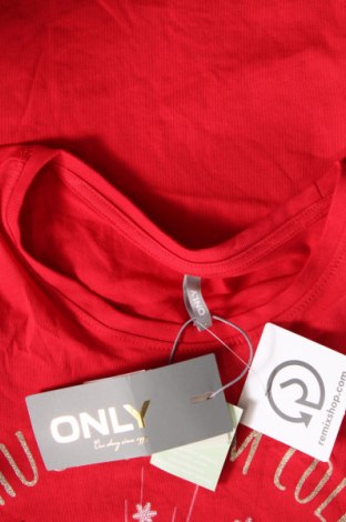 Дамска тениска ONLY, Размер S, Цвят Червен, Цена 27,00 лв.
