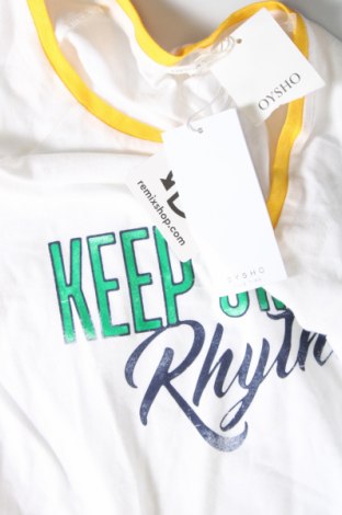 Γυναικείο t-shirt Oysho, Μέγεθος M, Χρώμα Λευκό, Τιμή 17,01 €