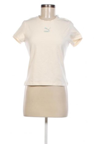 Γυναικείο t-shirt PUMA, Μέγεθος M, Χρώμα Εκρού, Τιμή 21,23 €