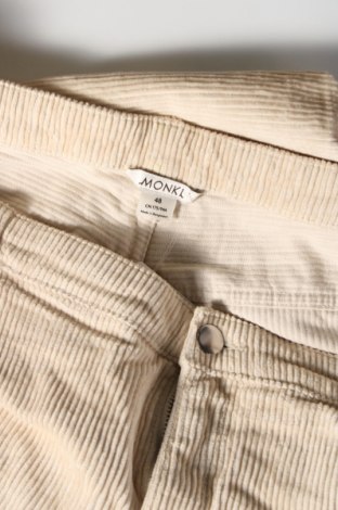Pantaloni de velvet de femei Monki, Mărime XXL, Culoare Ecru, Preț 59,21 Lei