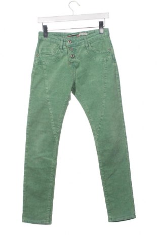 Pantaloni de velvet de femei Please, Mărime XXS, Culoare Verde, Preț 30,62 Lei
