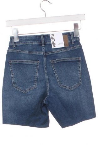Γυναικείο κοντό παντελόνι Pieces, Μέγεθος XS, Χρώμα Μπλέ, Τιμή 7,63 €