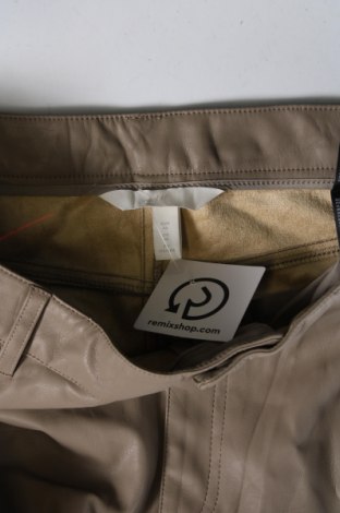 Γυναικείο παντελόνι δερμάτινο H&M, Μέγεθος XL, Χρώμα  Μπέζ, Τιμή 10,76 €