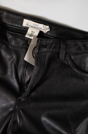 Дамски кожен панталон H&M L.O.G.G., Размер M, Цвят Черен, Цена 25,50 лв.