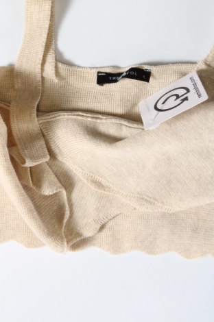 Γυναικείο αμάνικο μπλουζάκι Trendyol, Μέγεθος S, Χρώμα  Μπέζ, Τιμή 6,73 €