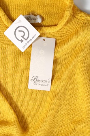 Дамски пуловер Boysen's, Размер S, Цвят Жълт, Цена 19,78 лв.