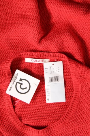 Дамски пуловер Camaieu, Размер S, Цвят Червен, Цена 14,72 лв.