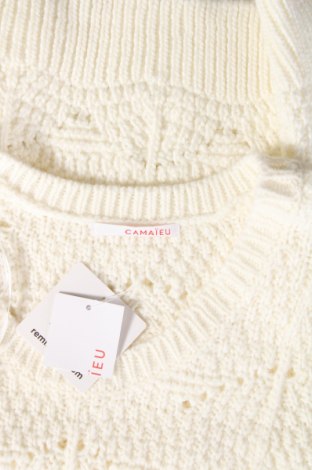 Γυναικείο πουλόβερ Camaieu, Μέγεθος S, Χρώμα Λευκό, Τιμή 10,91 €