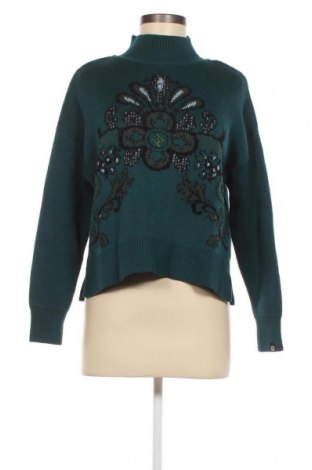 Дамски пуловер Desigual, Размер S, Цвят Зелен, Цена 76,56 лв.