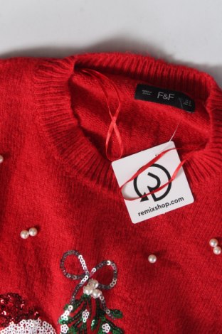 Dámsky pulóver F&F, Veľkosť XL, Farba Červená, Cena  4,93 €