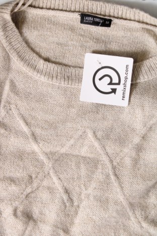 Дамски пуловер Laura Torelli, Размер M, Цвят Бежов, Цена 7,25 лв.