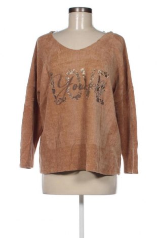 Γυναικείο πουλόβερ Made In Italy, Μέγεθος L, Χρώμα  Μπέζ, Τιμή 17,94 €