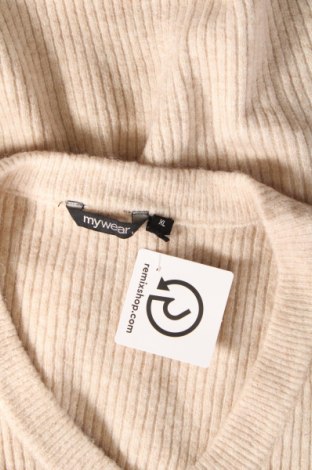 Γυναικείο πουλόβερ My Wear, Μέγεθος XL, Χρώμα  Μπέζ, Τιμή 6,28 €