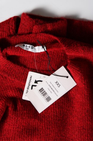 Pulover de femei NA-KD, Mărime XXS, Culoare Roșu, Preț 85,85 Lei