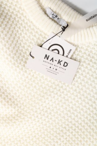 Дамски пуловер NA-KD, Размер S, Цвят Бял, Цена 16,53 лв.