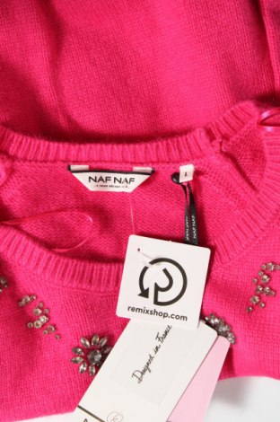 Дамски пуловер Naf Naf, Размер L, Цвят Розов, Цена 30,45 лв.