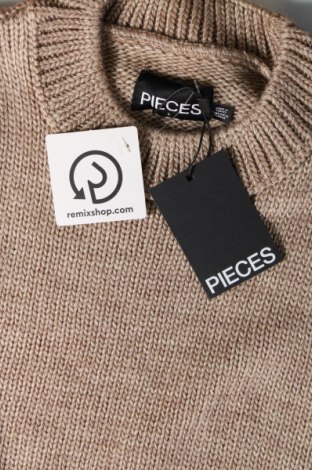 Дамски пуловер Pieces, Размер L, Цвят Бежов, Цена 24,30 лв.