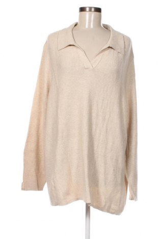 Дамски пуловер Ulla Popken, Размер 3XL, Цвят Бежов, Цена 23,78 лв.