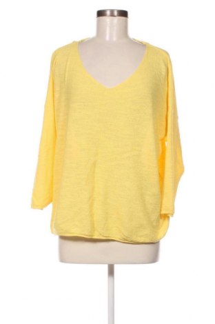 Дамски пуловер United Colors Of Benetton, Размер L, Цвят Жълт, Цена 29,00 лв.