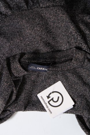 Дамски пуловер Zara Knitwear, Размер S, Цвят Сребрист, Цена 5,60 лв.