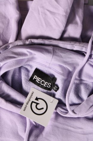 Γυναικείο φούτερ Pieces, Μέγεθος L, Χρώμα Βιολετί, Τιμή 9,28 €