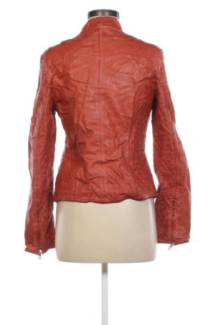 Damen Lederjacke, Größe L, Farbe Orange, Preis 14,32 €