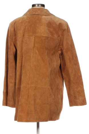 Дамско кожено яке, Размер XL, Цвят Бежов, Цена 107,00 лв.