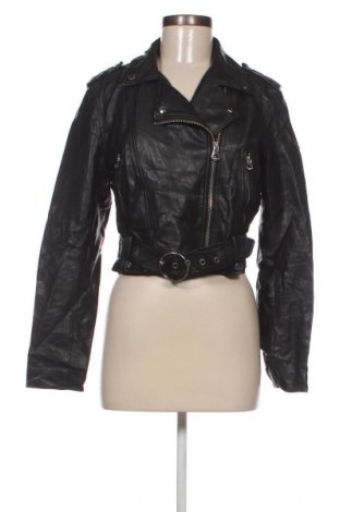 Dámska kožená bunda  Bershka, Veľkosť L, Farba Čierna, Cena  25,00 €