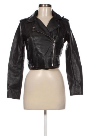 Dámska kožená bunda  Bershka, Veľkosť S, Farba Čierna, Cena  25,00 €