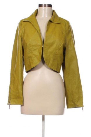 Damen Lederjacke Broch Leather, Größe M, Farbe Grün, Preis 25,60 €