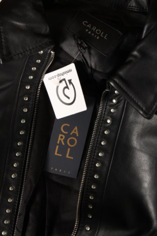 Γυναικείο δερμάτινο μπουφάν Caroll, Μέγεθος S, Χρώμα Μαύρο, Τιμή 211,62 €