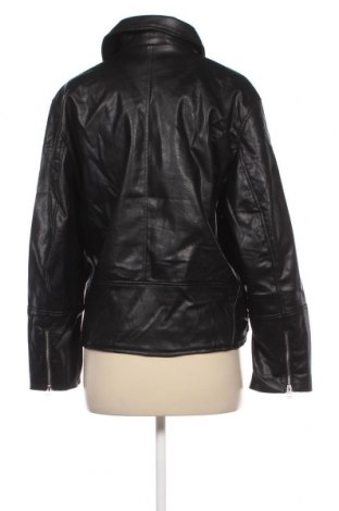 Дамско кожено яке H&M Divided, Размер M, Цвят Черен, Цена 39,20 лв.