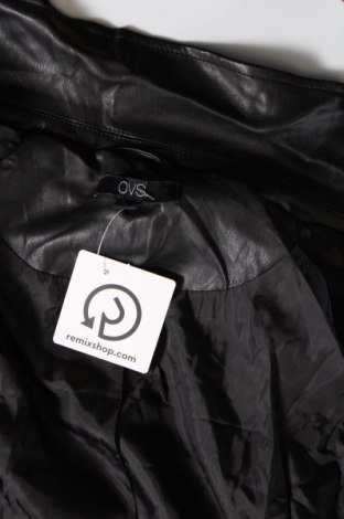 Γυναικείο δερμάτινο μπουφάν Oviesse, Μέγεθος L, Χρώμα Μαύρο, Τιμή 25,16 €