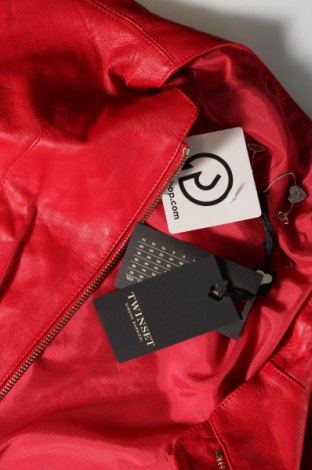 Dámská kožená bunda  TWINSET, Velikost L, Barva Červená, Cena  9 377,00 Kč