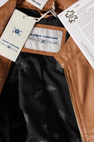 Γυναικείο δερμάτινο μπουφάν Tom Tailor, Μέγεθος XS, Χρώμα Καφέ, Τιμή 83,60 €