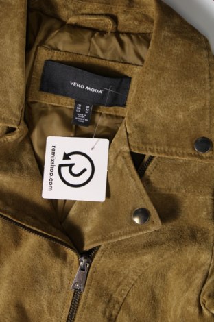 Dámska kožená bunda  Vero Moda, Veľkosť M, Farba Zelená, Cena  33,00 €