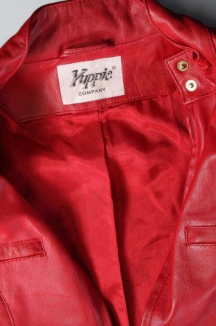 Γυναικείο δερμάτινο μπουφάν Yippie Hippie, Μέγεθος M, Χρώμα Κόκκινο, Τιμή 44,82 €
