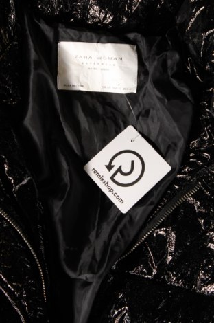 Дамско кожено яке Zara, Размер XS, Цвят Черен, Цена 13,63 лв.
