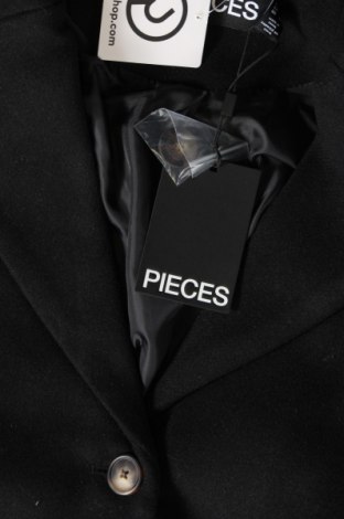 Γυναικείο παλτό Pieces, Μέγεθος XS, Χρώμα Μαύρο, Τιμή 18,54 €