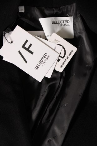 Дамско палто Selected Femme, Размер M, Цвят Черен, Цена 150,50 лв.